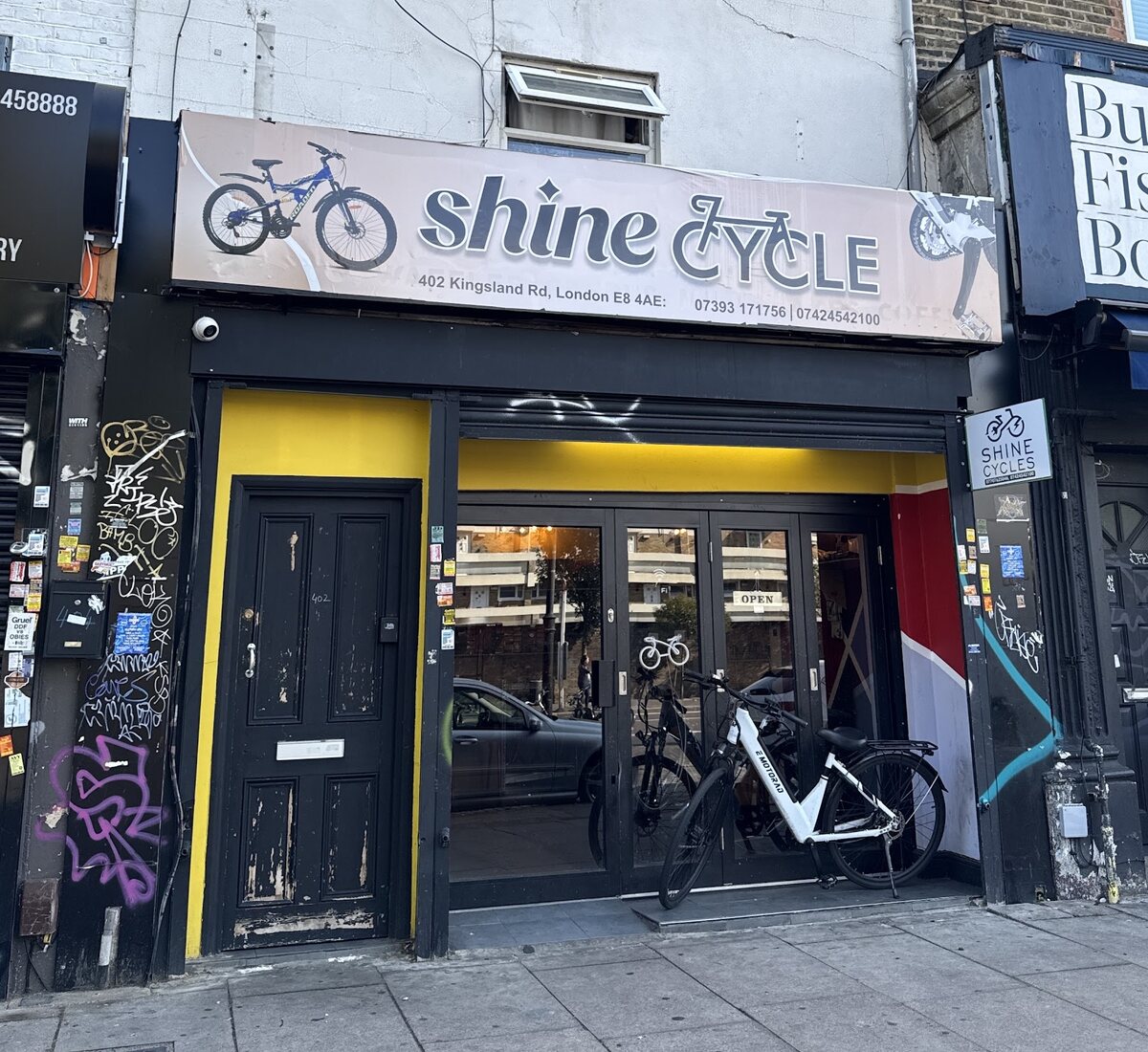 Shine Cycles bike shop on Kingsland Road, Dalston